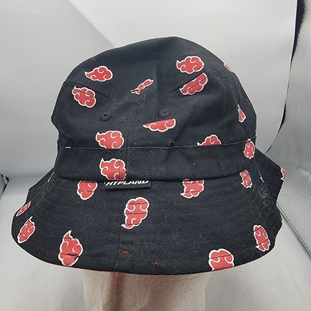 Hypland Naruto Akatsuki Large Bucket Hat Black Red Anime Ninja Conventions